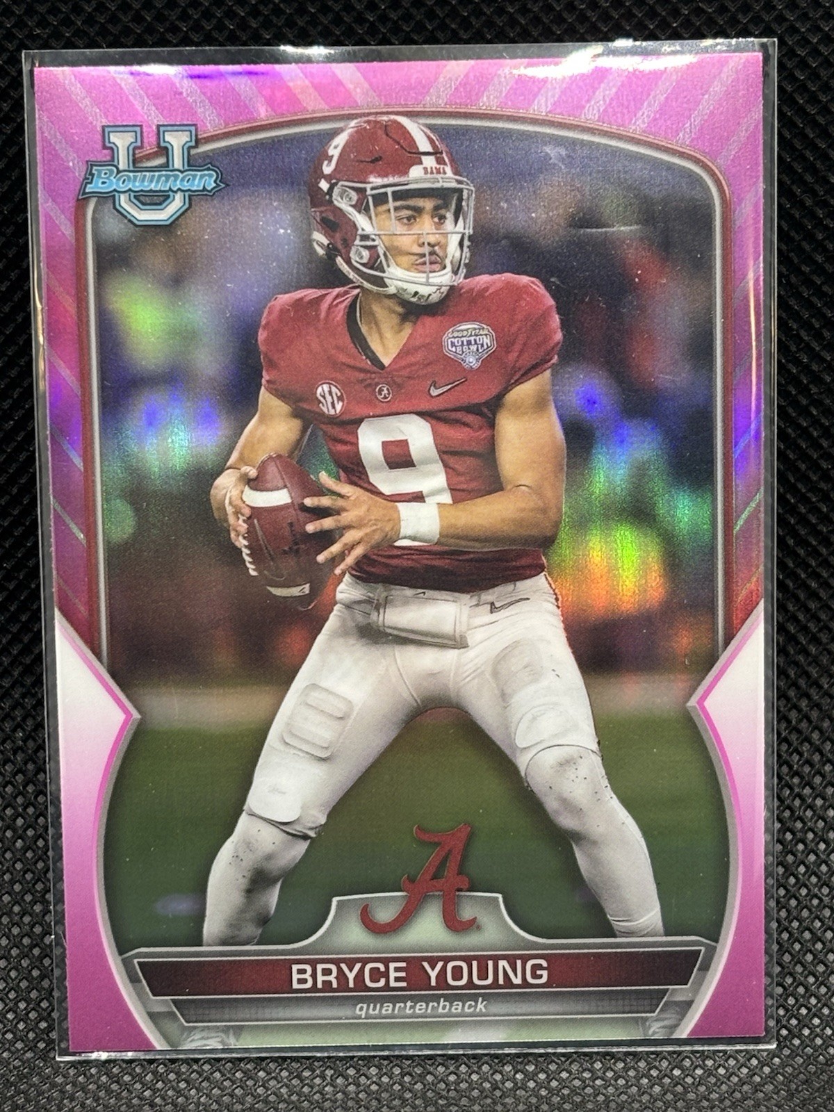 2022 Bowman University Chrome - Bryce Young #1 Pink Refractor (RC)