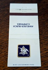 Vintage Matchbook: Anheuser Busch Companies, St Louis, MO