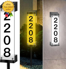 Solr House Numbers for Outside,Lighted Solar Address Sign Plaque Address Numbers