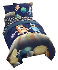 Kids Comforter Set Includes Sheets and 5 Piece Twin Blue - Bluey  Bingo