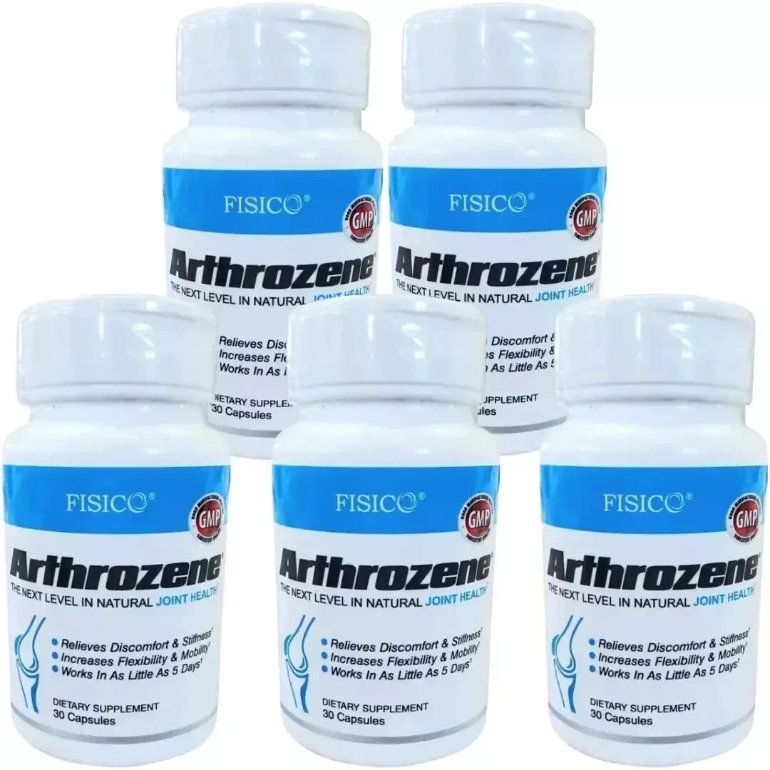 5 pack Fisico Arthrozene Natural Joint Health Supplement 30 Capsules Exp 12/26