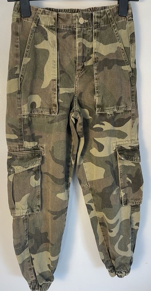 AllSaints Women’s Brown Camouflage Combat Trousers Size 6 Excellent Condition