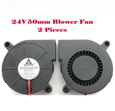 2pcs 24V DC 50mm Blowers Cooling Fan 5015 Hotend Extruder For RepRap 3D Printer