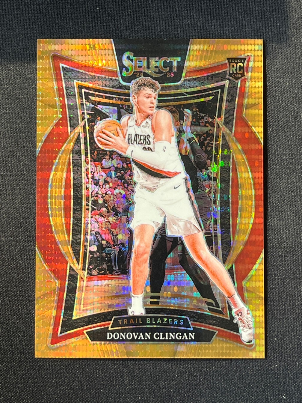 Donovan Clingan 2024-25 Panini Select Concourse Orange Pulsar 11/18 RC #69
