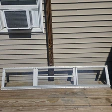 Vintage JALOUSIE Crank Window-Aluminum 1970s RV Trailer Camper-80"x16'"(6.5 Feet