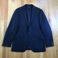 J. Crew Ludlow Irish Linen Men s Navy Sport Coat 42L