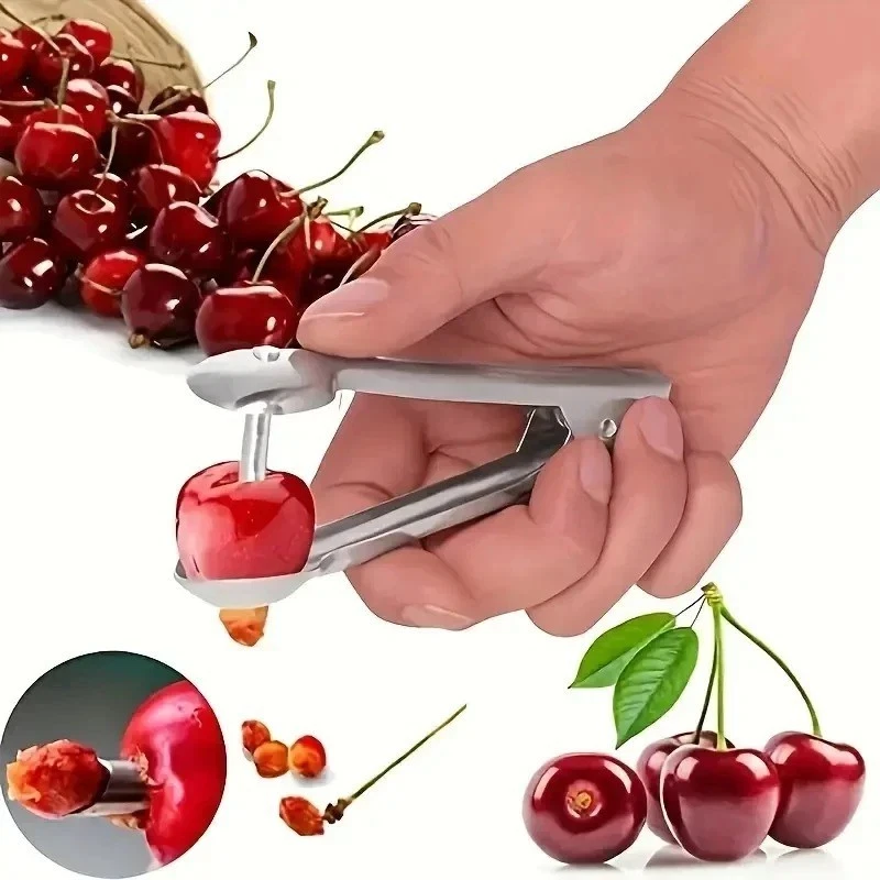 Corer de frutas de acero inoxidable - removedor de azufaifo, espino y cereza, alcohol para el hogar Foto 4 de 4