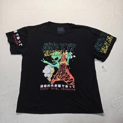 FRESH LAUNDRY ALIEN TOKYO TAKE ME TO YOUR LEADER BLACK SHIRT MEN'S 3XL XXXL