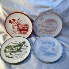 Disney's Mickey and Minnie vintage 7  dessert ceramic dishes set of 4