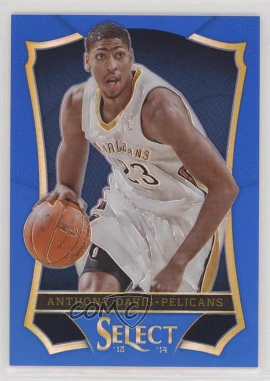 2013-14 Panini Select Blue Prizm 35/49 Anthony Davis #71 hs9