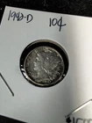 1942-D 10C Mercury Dime Uncirculated