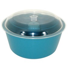 RAYTECH 23-005 Vibratory Tumbler Bowl and Lid, 8In Dia. 5UJG1