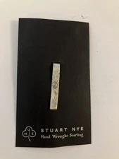 Vintage Arts & Crafts Era Inspired Stuart Nye Sterling Silver Neck Tie Bar Clip