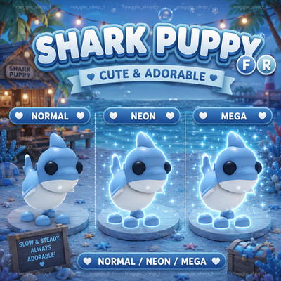 Shark Puppy FR Normal/Neon /Mega   Adopt From Me Today   Top Picks