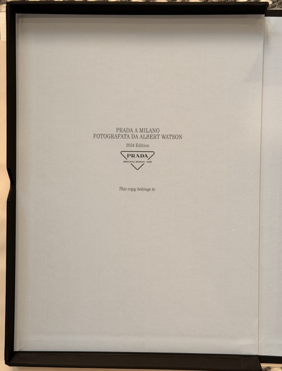 Prada New Milano Fotografata by Albert Watson - Rare Book Reissue
