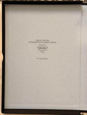 プラダ Prada a Milano. Photo： WATSON Prada New Milano Fotografata by Albert Watson - Rare Book Reissue