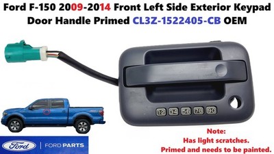 Ford F150 09-14 Front Left Side Exterior Keypad Door Handle Primed