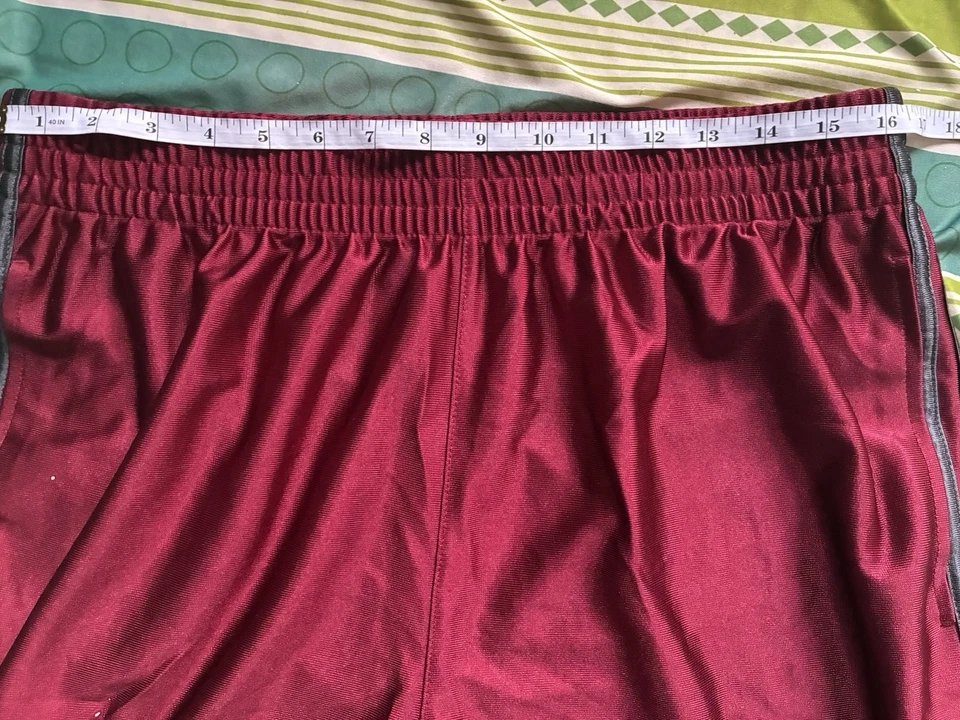 Pantalones Cortos de Baloncesto Adidas Para Hombre XL Sedoso Brillante Deslumbramiento Granate Foto 3 de 4