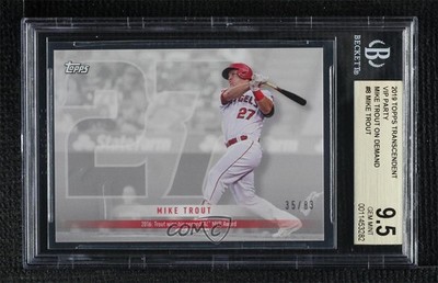 2019 Transcendent Party On Demand Retrospective 35/83 Mike Trout #8 BGS 9.5 1j2e
