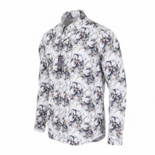 State Of Art Regular Fit Men s Shirt S White Long Sleeve Button-Down