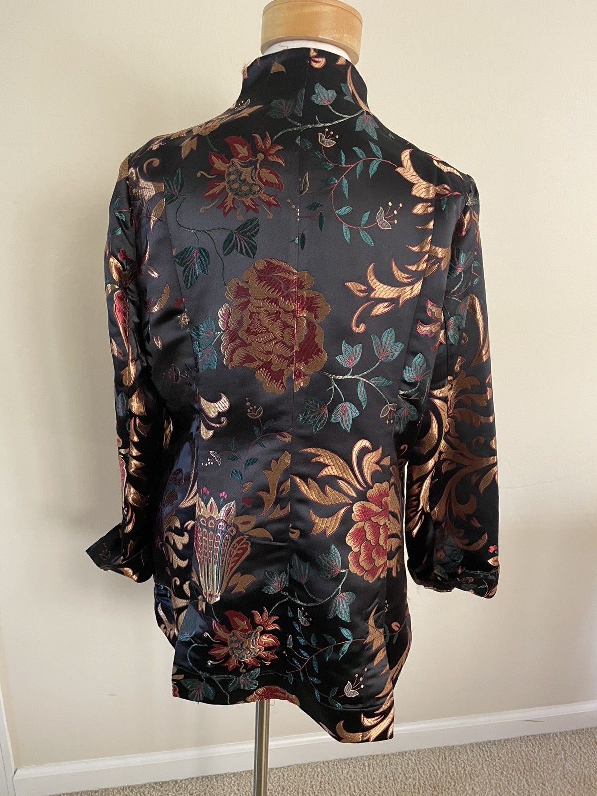 Soft Surroundings Women's Kimono Moon Dynasty Brocade Asian Jacket Floral image 2