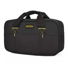 Heavy Duty Tool Bag 14-Inch, Wide Mouth Tool Tote Bag, Waterproof Tool Organi...