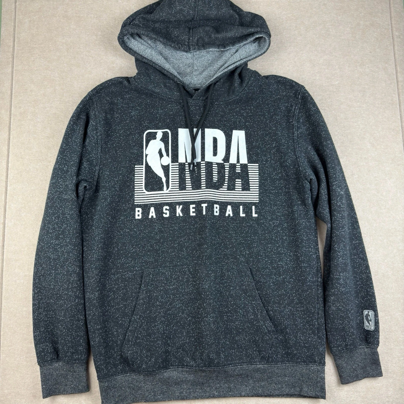 NBA Sweatshirt Hoodie Men XL Dark Gray Fleece Pullover Athletic Logo