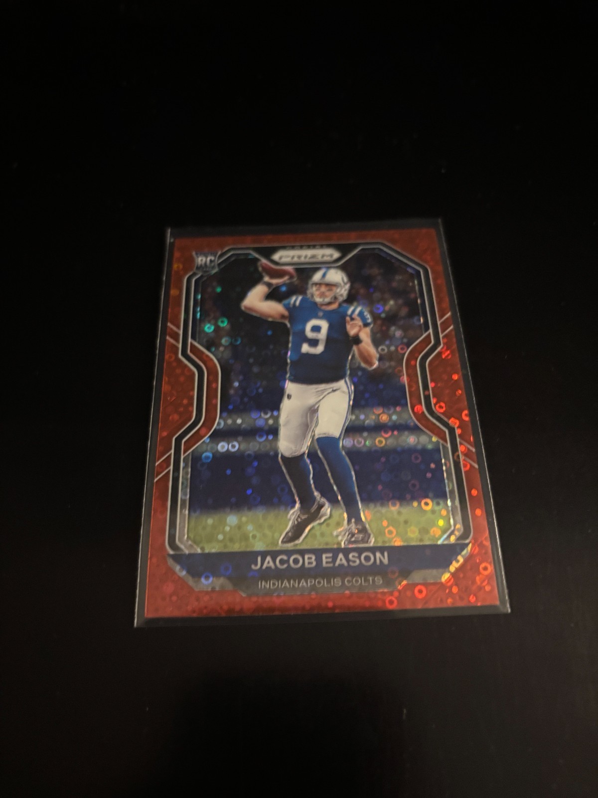 Jacob Eason 2020 Panini Prizm Red Disco Prizm /50 RC Colts 331