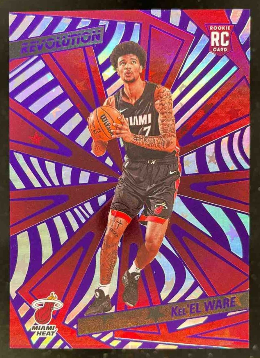 2024-25 Panini Revolution Kel'el Ware Purple Astro /15 #102 Miami Heat