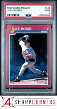 1991 SCORE TRADED #74T JACK MORRIS TWINS HOF POP 3 PSA 9