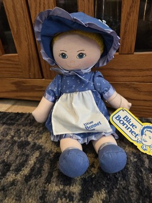 Vintage 13  Blue Bonnet Sue Stuffed Cloth Nabisco Promotional Doll Dakin 1986