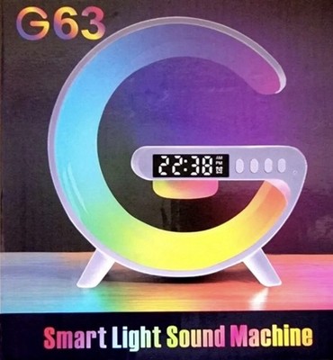 G63 Intelligent Smart Light Sound Machine-Wireless Charger,Alarm Clock,Light.