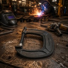 Deep Throat G Clamp Steel Clamping Tool Deformation Resistant for Metalworkers