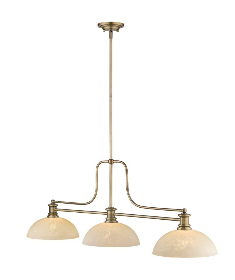 Z-Lite 725-3-D14 Melange 3 Light 52"W Billiard Chandelier - Heritage ...