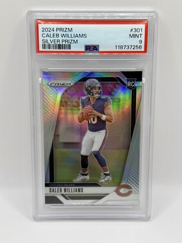 2024 Panini Prizm - Rookies Caleb Williams #301 True Silver Prizm (RC) PSA 9! 🐻