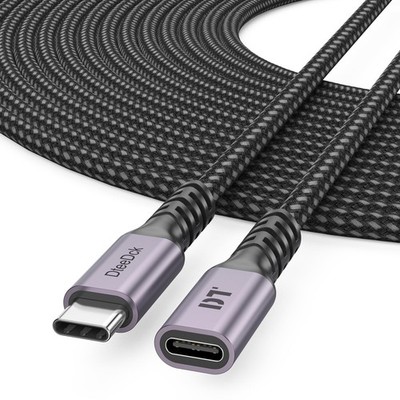 DteeDck USB C Extension Cable 20ft, Upgraded USBC Extender 100W Charging 4K@6...