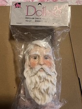 Vtg NOS Porcelain Santa Claus Head Hands Doll Making 162-27 3 1/2 Mangelsens