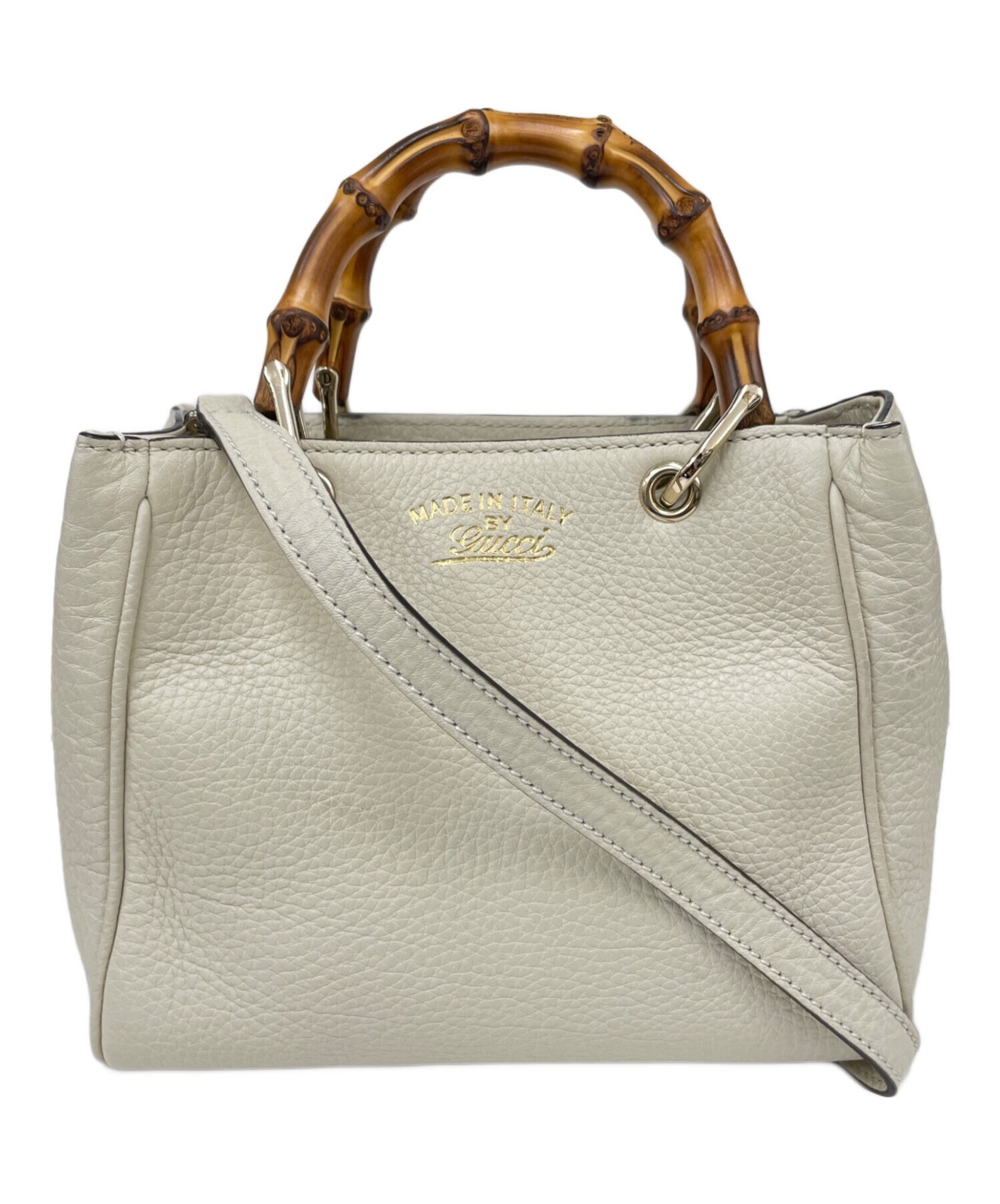 Gucci Bamboo 2Way Shoulder Bag Beige Leather 368823 Handbag SN2559 thumbnail 22