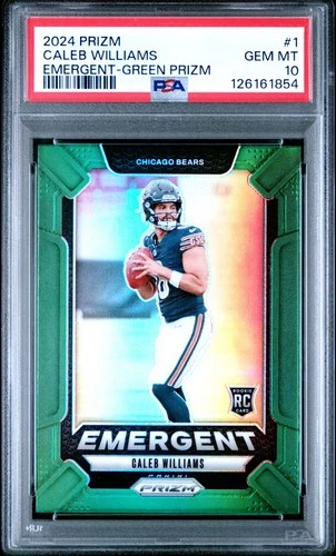 Caleb Williams PSA 10 Rookie 2024 Mosaic Green Prizm #289  (RC) Chicago Bears