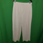 5114) NWOT J JILL medium Wearever Collection ivory knit pants full length rayon