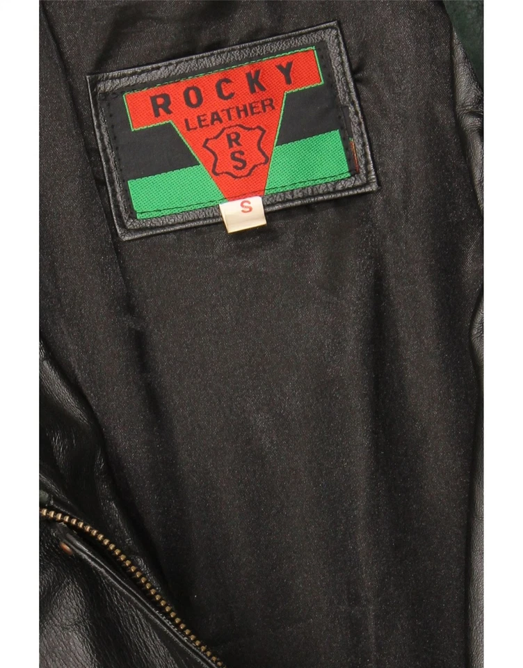 ROCKY Mens Leather Jacket UK 36 Small Black Leather AJ01 - Image 3 of 3