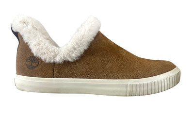 Timberland Skyla Bay Suede Slip On Shoes Women s Size 10 M Faux Fur Lined A2CDJ