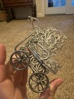 Vintage Dollhouse Miniature Metal Baby Doll Buggy, Carriage, Stroller, Pram — photo 6