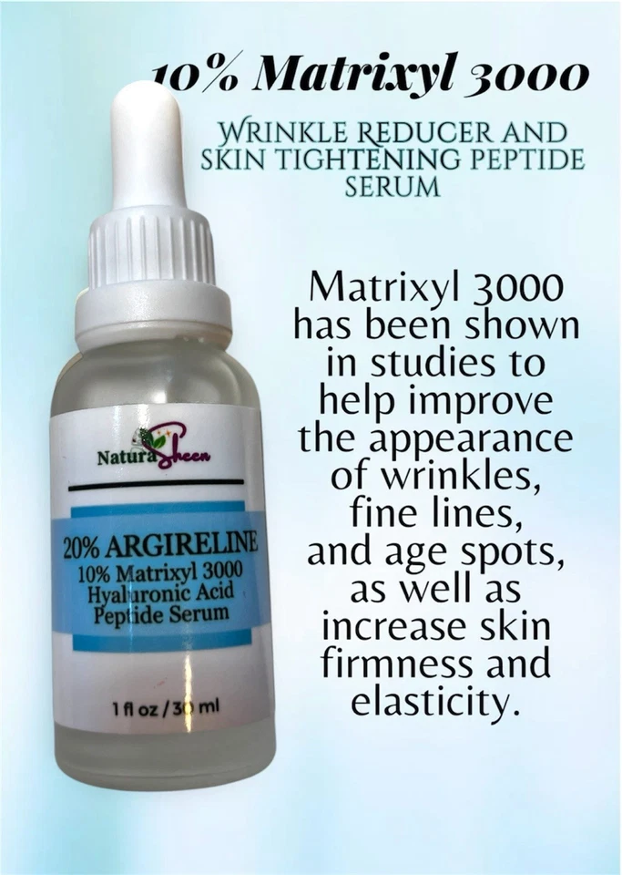 WRINKLE MIRACLE. 20% ARGIRELINE MATRIXYL 3000 VITAMIN C HYALURONIC ACID SERUM - Image 4 of 4