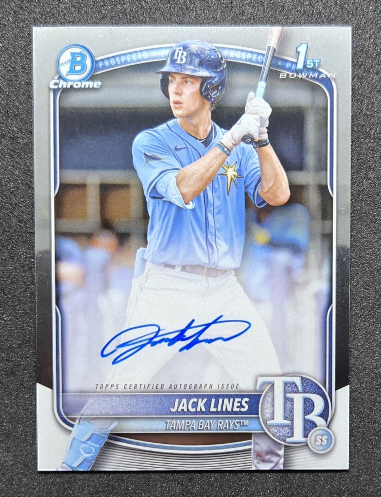 2025 Bowman Chrome Jack Lines 1st Prospect Auto #CPA-JLI RAYS RC