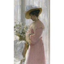 Lady in a Pink Dress - P W Adam Medici Print