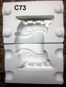 Alberta's #A-310 Miniature Sleigh Christmas Ceramic Mold (C73)