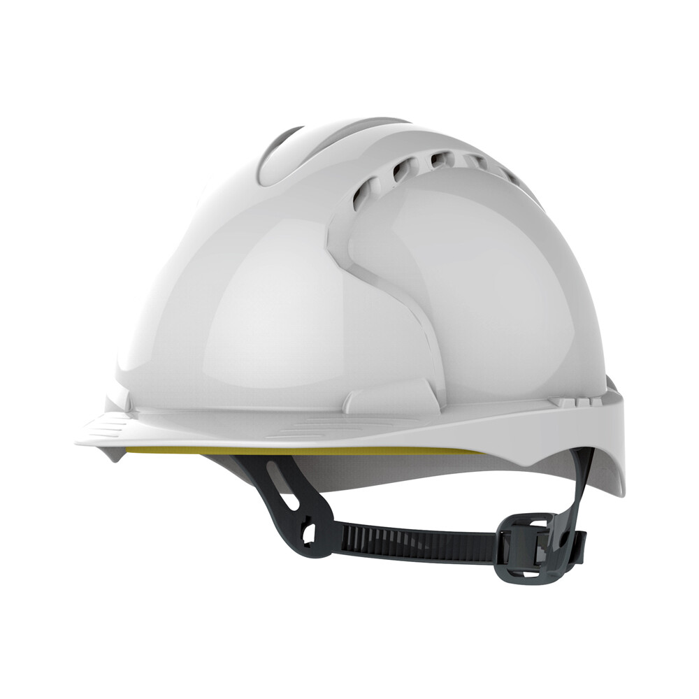 Timco EVO®2 Industrial Safety Helmet OneTouch™ Slip Ratchet Mid Peak Vent White