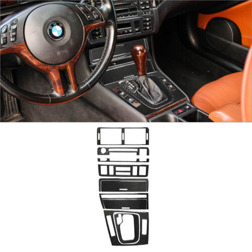 40Pcs For BMW 3 Series E46 1998-05 Carbon Fiber Full Interior Kit Cover Trim - Picture 7 of 21