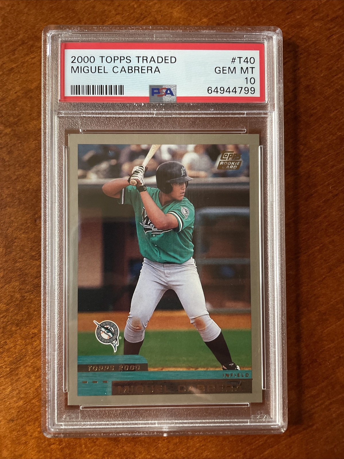 Miguel Cabrera 2000 Topps Traded #T40 ROOKIE RC Marlins Tigers PSA 10